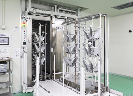 蒸着装置へ投入